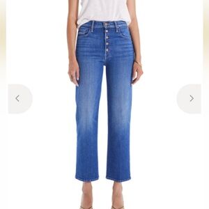 MOTHER High-Rise Wide-Leg Jeans in Medium Blue